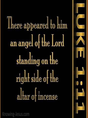 Luke 1:11 There Appeared An Angel (black)